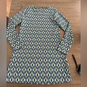 Zara Blue and White Patterned Dress